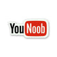 you noob Sticker waterproof vinyl decal for laptop, bike, car & bottle