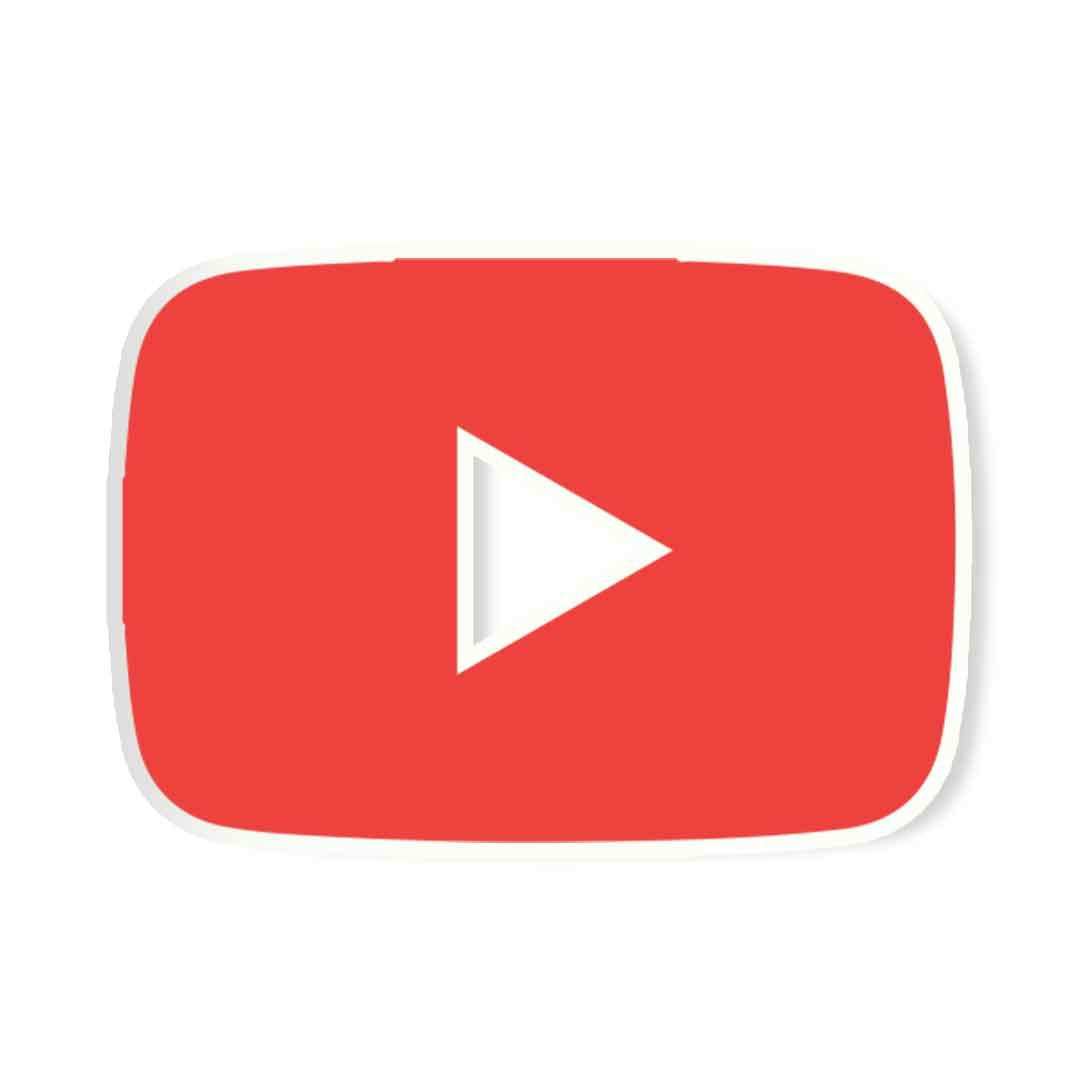 Youtube Logo Sticker waterproof vinyl decal for laptop, bike, car & bottle