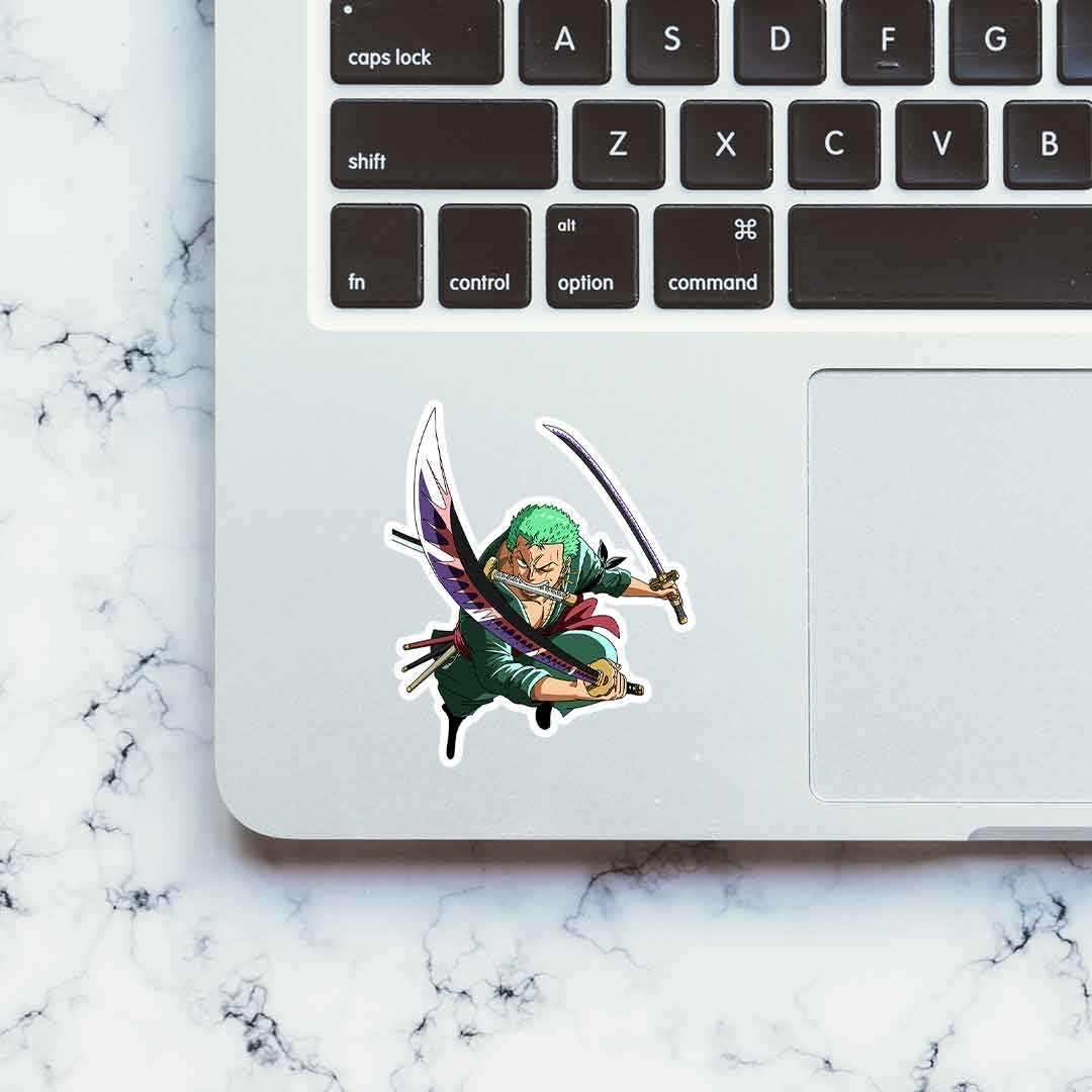 Zoro Sticker waterproof vinyl decal for laptop, bike, car & bottle